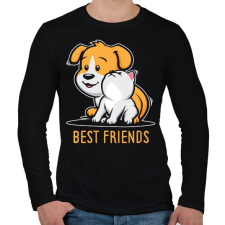 PRINTFASHION Best friends - Férfi hosszú ujjú póló - Fekete férfi póló