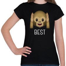 PRINTFASHION Best Friends - Monkey 1 - Női póló - Fekete női póló