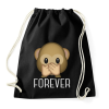 PRINTFASHION Best Friends - Monkey 3 - Sportzsák, Tornazsák - Fekete