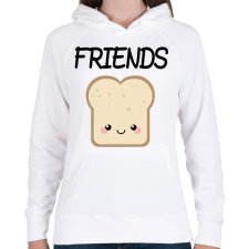 PRINTFASHION Best Friends - Nutellás kenyér 2 - Női kapucnis pulóver - Fehér női pulóver, kardigán