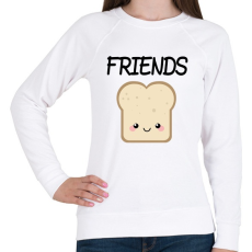 PRINTFASHION Best Friends - Nutellás kenyér 2 - Női pulóver - Fehér