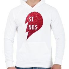 PRINTFASHION Best friends - right - Férfi kapucnis pulóver - Fehér