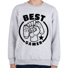 PRINTFASHION Best gamer - Gyerek pulóver - Sport szürke