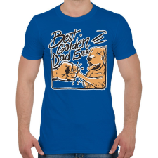 PRINTFASHION Best Golden Dad Ever - Férfi póló - Királykék férfi póló