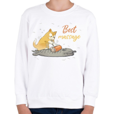 PRINTFASHION Best massage - Gyerek pulóver - Fehér gyerek pulóver, kardigán