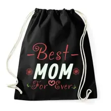 PRINTFASHION best mom - Sportzsák, Tornazsák - Fekete tornazsák