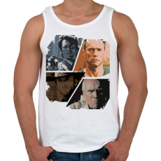 PRINTFASHION Best of Clint Eastwood - Férfi atléta - Fehér