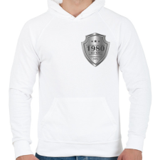 PRINTFASHION Best year - Évszámmal - Férfi kapucnis pulóver - Fehér férfi pulóver, kardigán