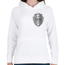 PRINTFASHION Best year - Évszámmal - Női kapucnis pulóver - Fehér női pulóver, kardigán