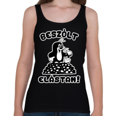 PRINTFASHION Beszólt elástam - kisvakond 2 - Női atléta - Fekete