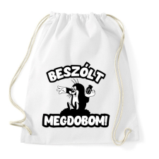 PRINTFASHION Beszólt megdobom! - Sportzsák, Tornazsák - Fehér tornazsák