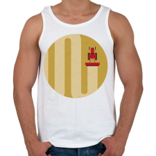 PRINTFASHION Betakarítás - Férfi atléta - Fehér atléta, trikó
