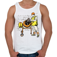 PRINTFASHION Betonkeverős - Férfi atléta - Fehér atléta, trikó