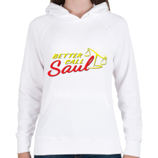 PRINTFASHION Better Call Saul Logo - Női kapucnis pulóver - Fehér