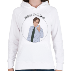 PRINTFASHION Better Call Saul - minta - Női kapucnis pulóver - Fehér