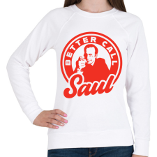 PRINTFASHION Better Call Saul  - Női pulóver - Fehér női pulóver, kardigán