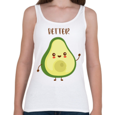 PRINTFASHION Better (half) - Női atléta - Fehér női trikó