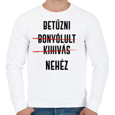 PRINTFASHION Betűzni nehéz - Férfi pulóver - Fehér női pulóver, kardigán