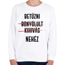 PRINTFASHION Betűzni nehéz - Gyerek pulóver - Fehér gyerek pulóver, kardigán
