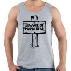 PRINTFASHION Beware of mama bear - Férfi atléta - Sport szürke