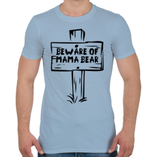 PRINTFASHION Beware of mama bear - Férfi póló - Világoskék