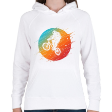 PRINTFASHION Bicajos asztronauta - Női kapucnis pulóver - Fehér