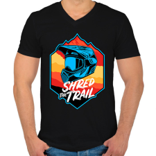 PRINTFASHION bicajos sisak - Férfi V-nyakú póló - Fekete férfi póló