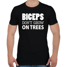 PRINTFASHION Bicepsz nem a fán terem - Férfi póló - Fekete férfi póló