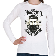 PRINTFASHION Bicepszbajusz - Női hosszú ujjú póló - Fehér