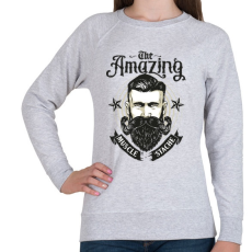 PRINTFASHION Bicepszbajusz - Női pulóver - Sport szürke