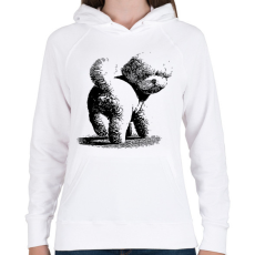 PRINTFASHION Bichon kutyás minta - Női kapucnis pulóver - Fehér