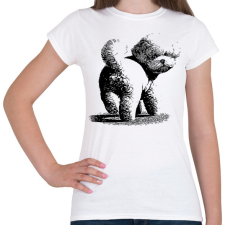 PRINTFASHION Bichon kutyás minta - Női póló - Fehér női póló