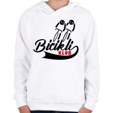 PRINTFASHION Bicikli Klub - Gyerek kapucnis pulóver - Fehér gyerek pulóver, kardigán