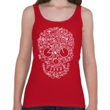 PRINTFASHION Bicikli koponya - Női atléta - Cseresznyepiros női trikó