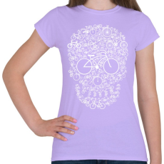 PRINTFASHION Bicikli koponya - Női póló - Viola