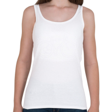 PRINTFASHION Bicikli - Női atléta - Fehér női trikó