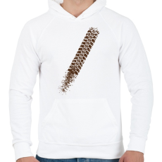 PRINTFASHION Biciklinyom - Férfi kapucnis pulóver - Fehér