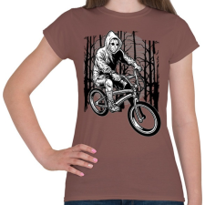 PRINTFASHION Biciklis gyilkos - Női póló - Mogyoróbarna női póló