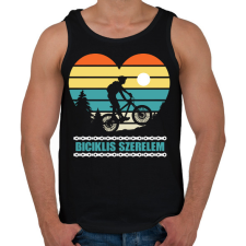 PRINTFASHION Biciklis szerelem - Férfi atléta - Fekete atléta, trikó