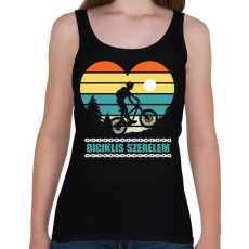 PRINTFASHION Biciklis szerelem - Női atléta - Fekete