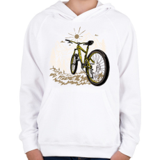 PRINTFASHION Biciklizés - Gyerek kapucnis pulóver - Fehér