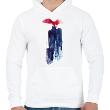 PRINTFASHION Big beast - Férfi kapucnis pulóver - Fehér férfi pulóver, kardigán