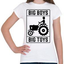 PRINTFASHION Big boys big toys - traktoros - Női póló - Fehér női póló