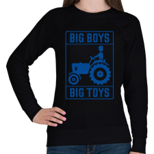 PRINTFASHION Big boys big toys - traktoros - Női pulóver - Fekete női pulóver, kardigán
