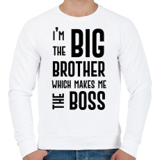 PRINTFASHION Big brother boss - Férfi pulóver - Fehér