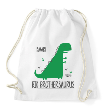 PRINTFASHION Big brothersaurus - Sportzsák, Tornazsák - Fehér tornazsák