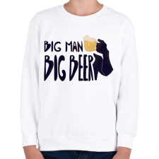 PRINTFASHION Big Man Big Beer (version 2) - Gyerek pulóver - Fehér gyerek pulóver, kardigán