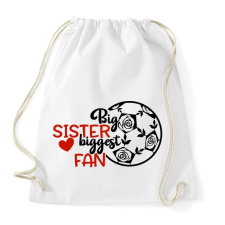 PRINTFASHION Big sister biggest fan - Sportzsák, Tornazsák - Fehér tornazsák