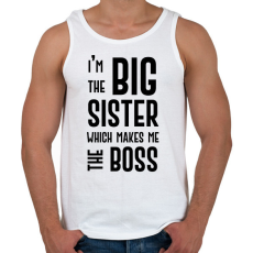 PRINTFASHION Big sister boss - Férfi atléta - Fehér