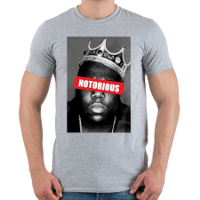 PRINTFASHION Biggie Smalls  - Férfi póló - Sport szürke férfi póló